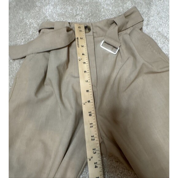 ASOS Bershka Balloon Fit Tailored Pants Tan Beige SZ 4 pants 26 waist *read* - Picture 8 of 15